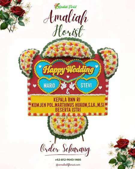 Papan Bunga Pernikahan Sekarbela